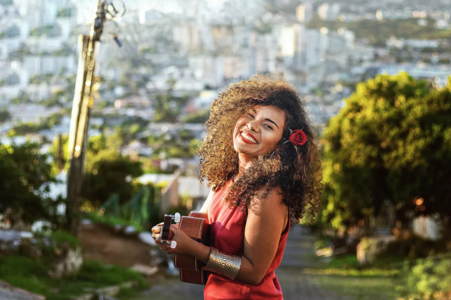 A sambista Pâmela Amaro no Samba de Bamba.